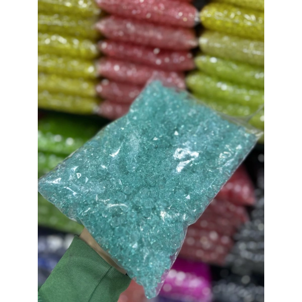 10 MM ŞEFFAF RENKLİ KÜP ÇANTA BONCUĞU (500 GRAM)