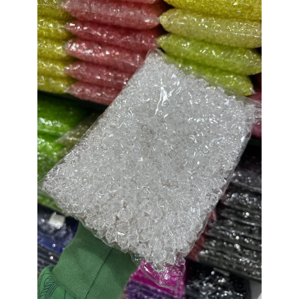 10 MM ŞEFFAF KÜP ÇANTA BONCUĞU (500 GRAM)