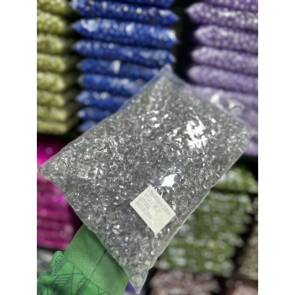 10 MM ŞEFFAF DÜNYA ÇANTA BONCUĞU (500 GRAM)