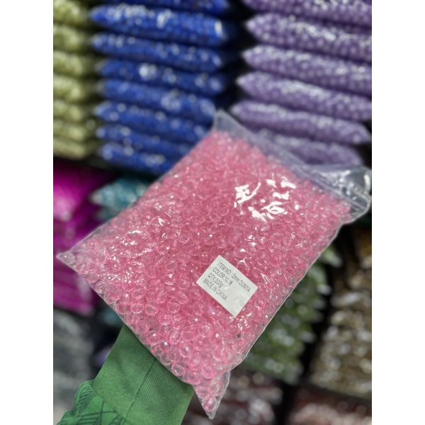 10 MM ŞEFFAF DÜNYA ÇANTA BONCUĞU (500 GRAM)