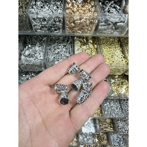 METAL GÜMÜŞ BAĞ UCU (50 gram)