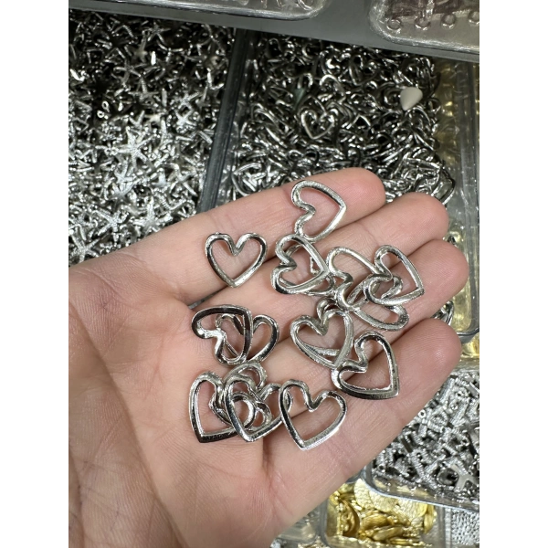 METAL GÜMÜŞ KALP (50 gram)
