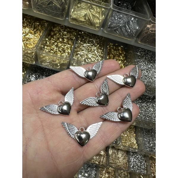 METAL GÜMÜŞ MELEK KALP (50 gram)