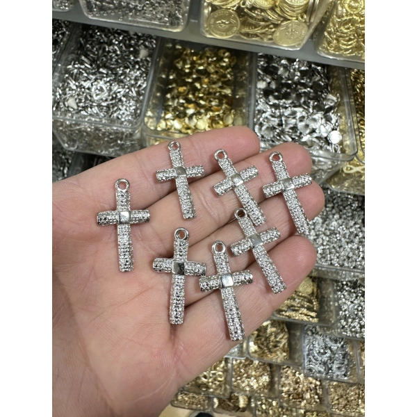 METAL GÜMÜŞ HAÇ İŞARETİ (50 gram)