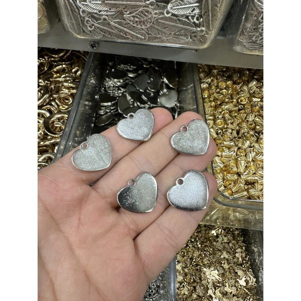 METAL GÜMÜŞ KALP (50 gram)