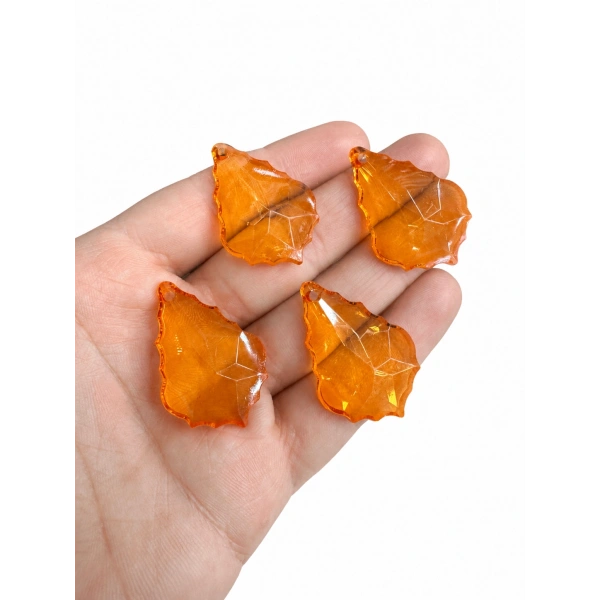 AKRİLİK TURUNCU YAPRAK (500 GRAM - 145 ADET)