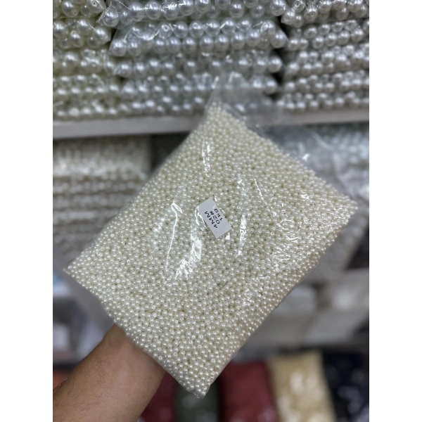 4 mm Krem Cam İnci (1 Kg)