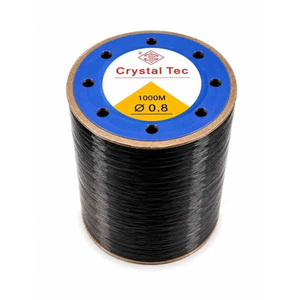 0.8 mm Siyah Lastikli Misina 1000 Metre – Dayanıklı Elastik Takı İpi