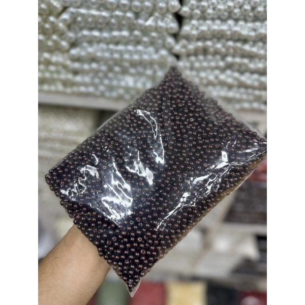 6 mm Kahve Cam İnci (1 Kg)