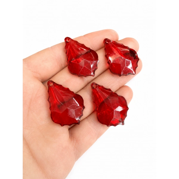 AKRİLİK BORDO YAPRAK (500 GRAM - 145 ADET)