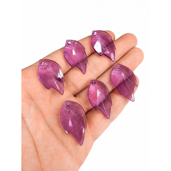 AKRİLİK MOR YAPRAK (500 GRAM - 290 ADET)