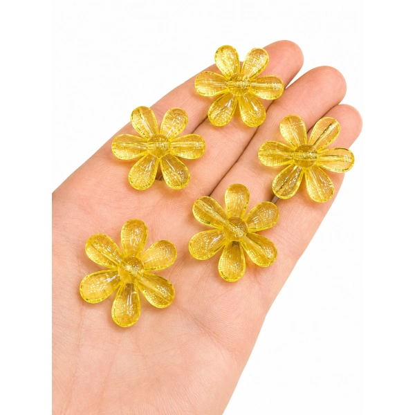 AKRİLİK SARI PAPATYA (500 GRAM - 150 ADET)