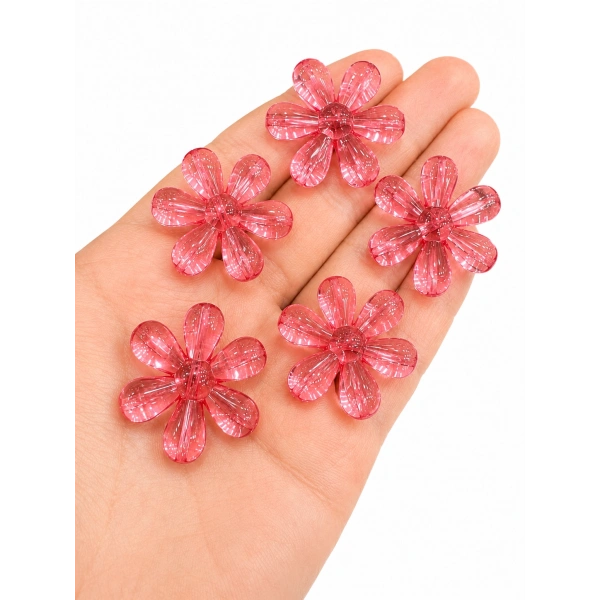 AKRİLİK FUŞYA PAPATYA (500 GRAM - 150 ADET)