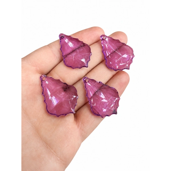 AKRİLİK MOR YAPRAK (500 GRAM - 145 ADET)