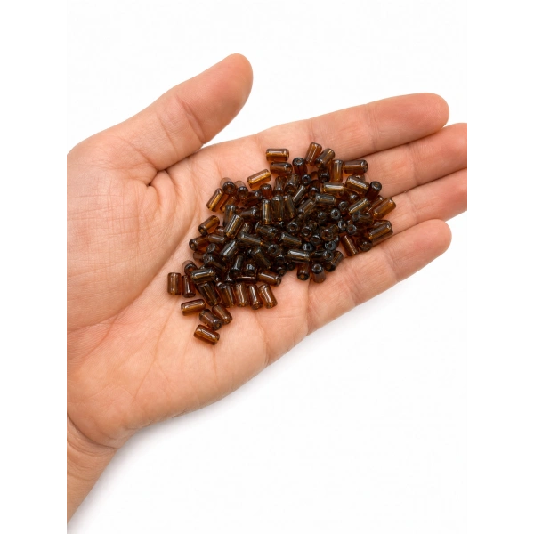 Acı Kahve Cam Boru Boncuk (1 Kg)