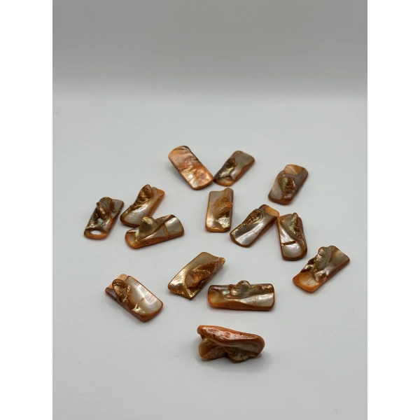 DOĞAL AÇIK KAREMEL SEDEF BONCUK (25 GRAM - 8 ADET)