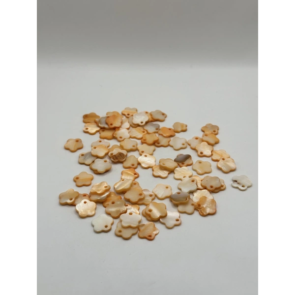 DOĞAL TURUNCU ÇİÇEK SEDEF (25 GRAM - 50 ADET)