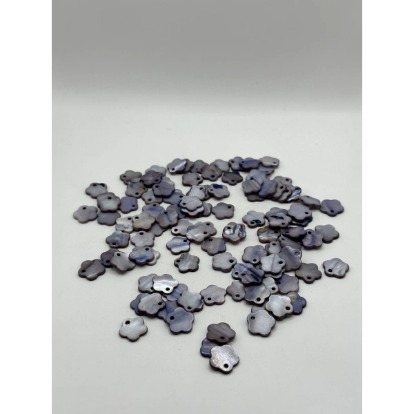 DOĞAL LAVANTA GRİ ÇİÇEK SEDEF (25 GRAM - 50 ADET)