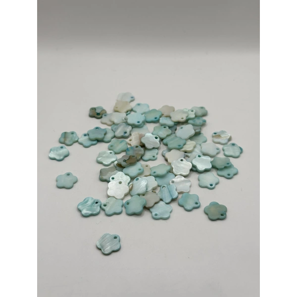 DOĞAL TURKUAZ ÇİÇEK SEDEF (25 GRAM - 50 ADET)