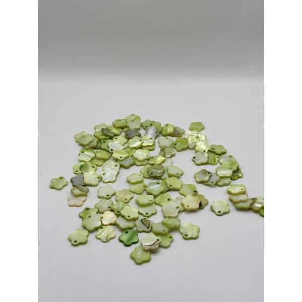 DOĞAL YEŞİL ÇİÇEK SEDEF (25 GRAM - 50 ADET)