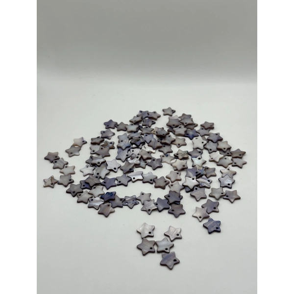 DOĞAL LİLA SEDEF YILDIZ BONCUK (25 GRAM - 65 adet)