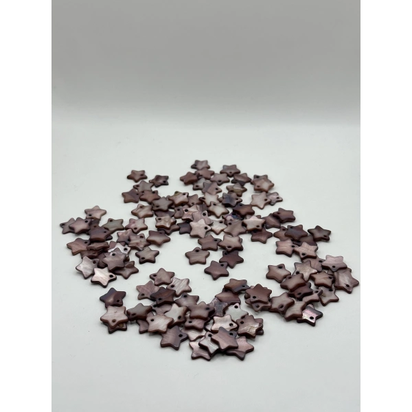 DOĞAL BORDO SEDEF YILDIZ BONCUK (25 GRAM - 65 adet)