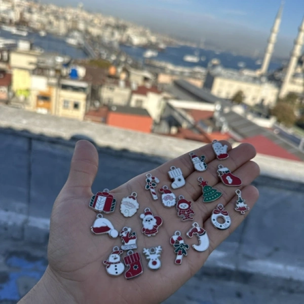 Karışık yılbaşı charm (100 adet)