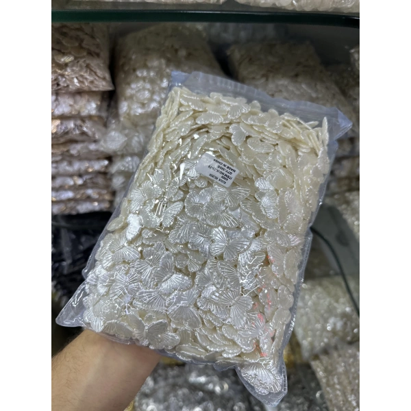 Lüks Kelebek Şekilli Barok İnci Boncuk - 500 Gram