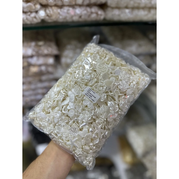 Lüks Karışık Şekilli Barok İnci Boncuk - 500 Gram