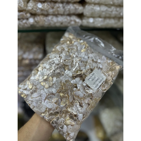 Lüks Kelebek Şekilli Barok İnci Boncuk - 500 Gram