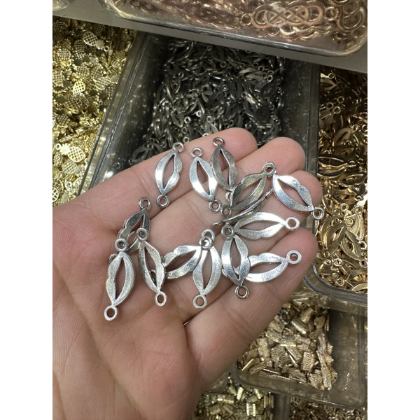 METAL GÜMÜŞ DUDAK ÇİFT KULPLU (50 gram)