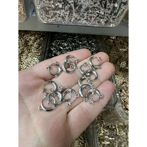 METAL GÜMÜŞ TEK KULP AYYILDIZ (50 gram)