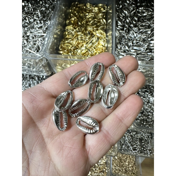 METAL GÜMÜŞ DENİZ KABUĞU (50 gram)