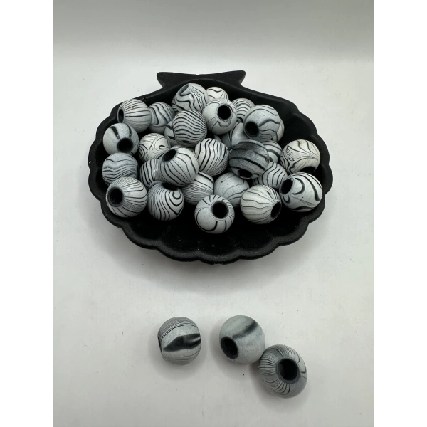 16 mm geniş delikli plastik boncuk