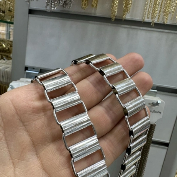 RODYUM KAPLAMA ZİNCİR 1 METRE