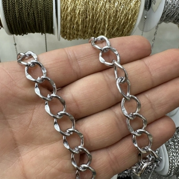 RODYUM KAPLAMA ZİNCİR 1 METRE