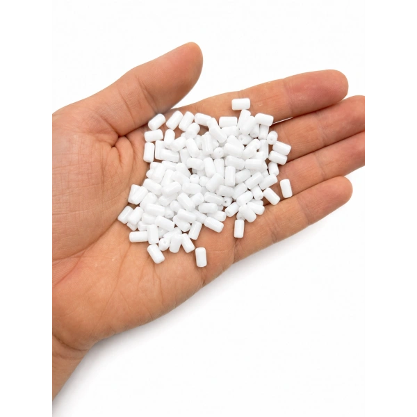 Beyaz Cam Boru Boncuk (1 Kg)