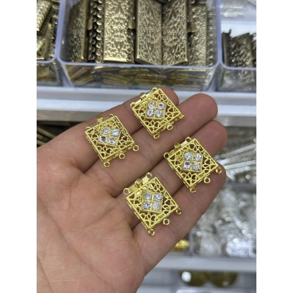 Taşlı İnci Mıknatıslı Kolye ve Bileklik Kapama – Adet