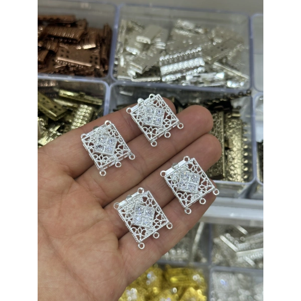 Taşlı İnci Mıknatıslı Kolye ve Bileklik Kapama – Adet