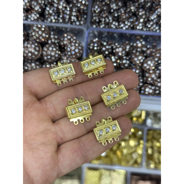 Taşlı İnci Mıknatıslı Kolye ve Bileklik Kapama – Adet