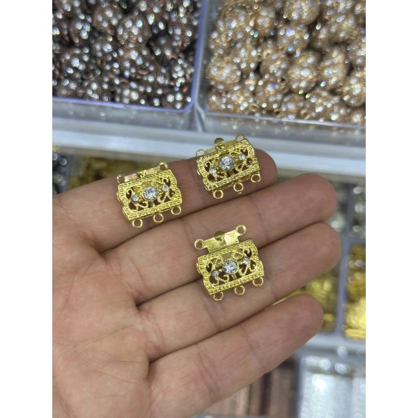 Taşlı İnci Mıknatıslı Kolye ve Bileklik Kapama – Adet
