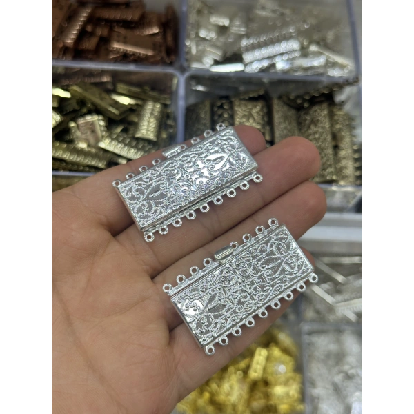 Taşlı İnci Mıknatıslı Kolye ve Bileklik Kapama – Adet