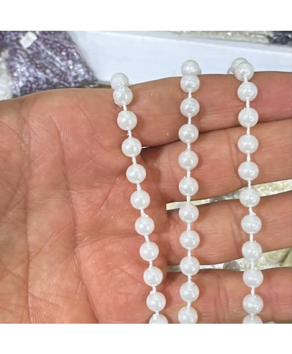 8 mm krem renk sıralı inci (1 kg)