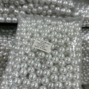 14 mm beyaz lüx inci (500 gr)