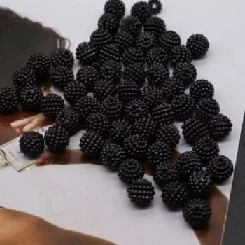 14 mm siyah böğürtlen boncuk (500 gr)