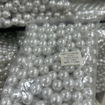 18 mm beyaz lüx inci (500 gr)