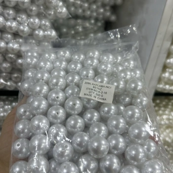 20 mm beyaz lüx inci ( 500 gram)