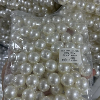 22 mm krem lüx inci (500 gr)