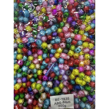 8 mm renkli karışık küp boncuk