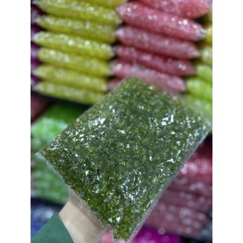 10 MM ŞEFFAF RENKLİ KÜP ÇANTA BONCUĞU (500 GRAM)